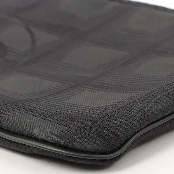 Chanel 2002 Made New Travel Line Nylon Coco Mark Pouch Black