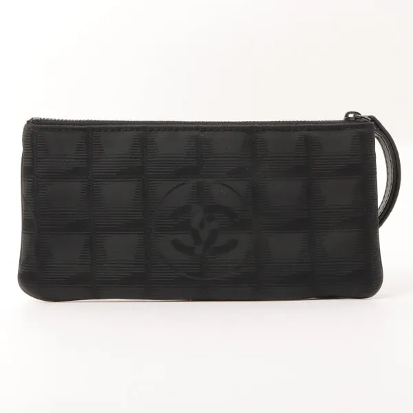 Chanel 2002 Made New Travel Line Nylon Coco Mark Pouch Black