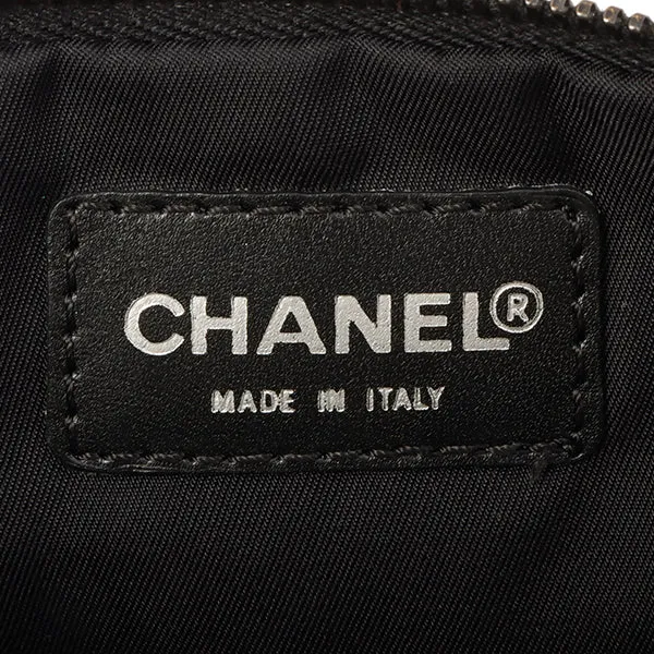 Chanel 2002 Made New Travel Line Nylon Coco Mark Pouch Black