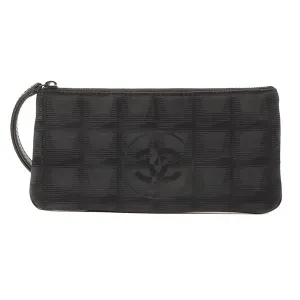 Chanel 2002 Made New Travel Line Nylon Coco Mark Pouch Black