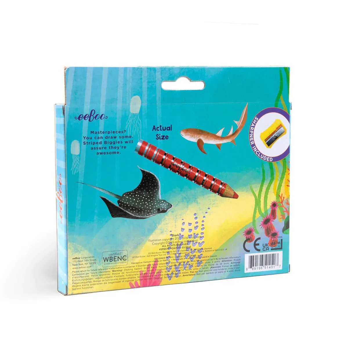 eeBoo Biggie Color Pencils: Shark