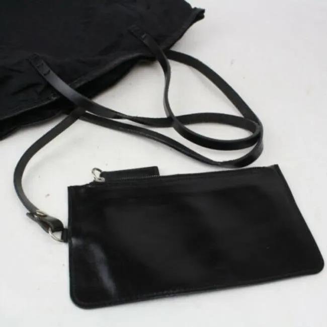 Fendi W Canvasleather Satcheltote W Attached Wallet Black Zucco Print Canvas And Leather Tote