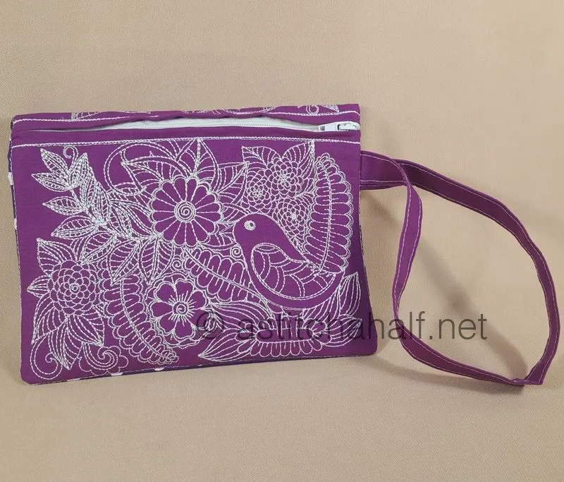 Floral Fold-over Clutch Purse and Wrist Clutch