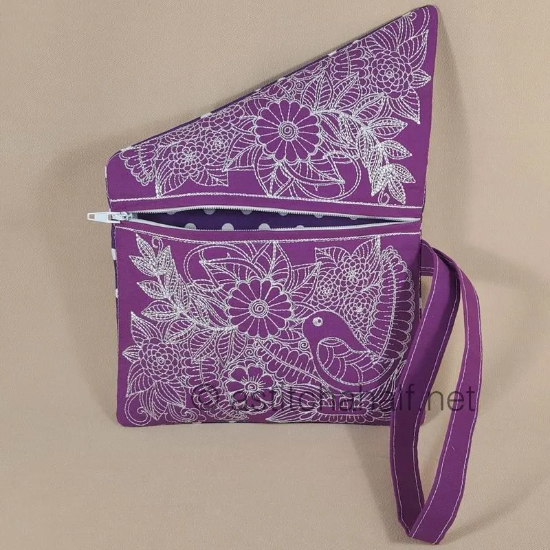 Floral Fold-over Clutch Purse and Wrist Clutch