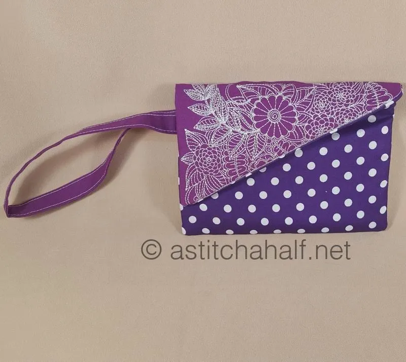 Floral Fold-over Clutch Purse and Wrist Clutch
