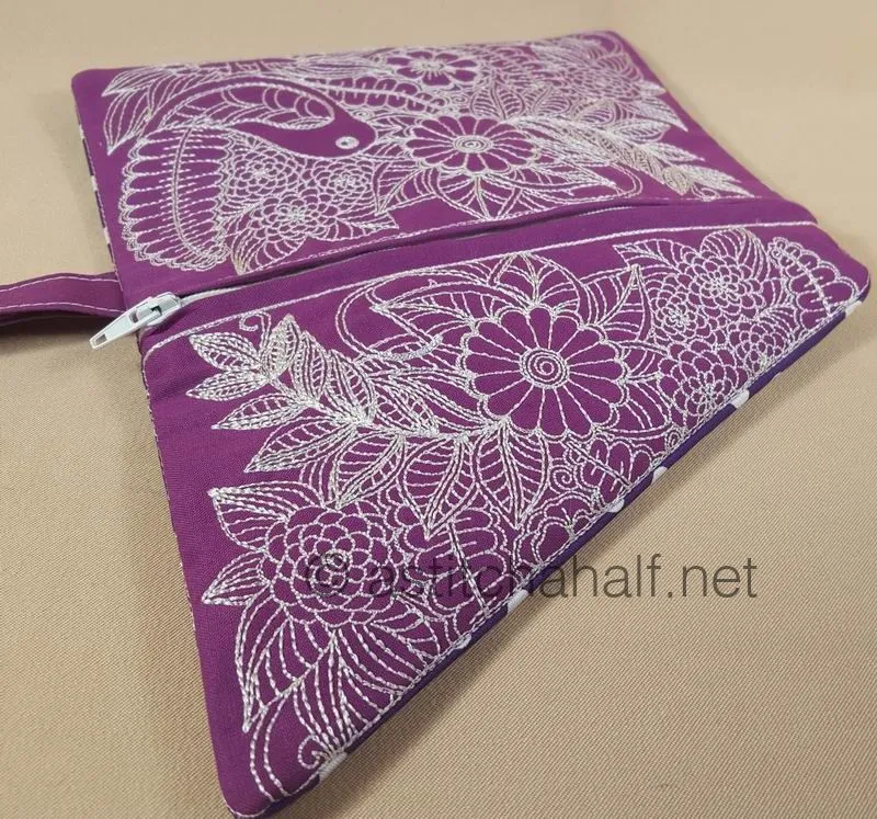 Floral Fold-over Clutch Purse and Wrist Clutch