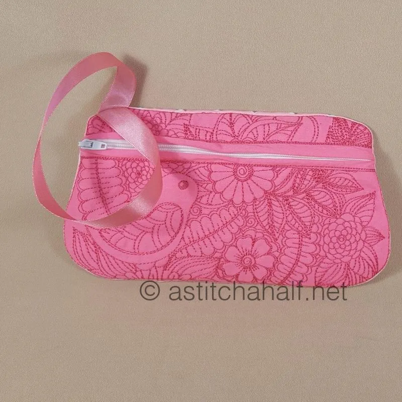 Floral Fold-over Clutch Purse and Wrist Clutch