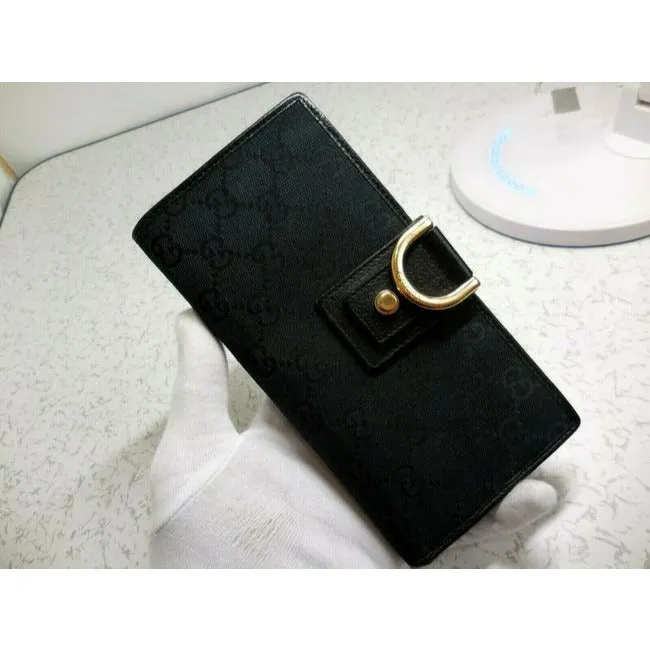 Gucci Black G Print Abbey Continental Wallet