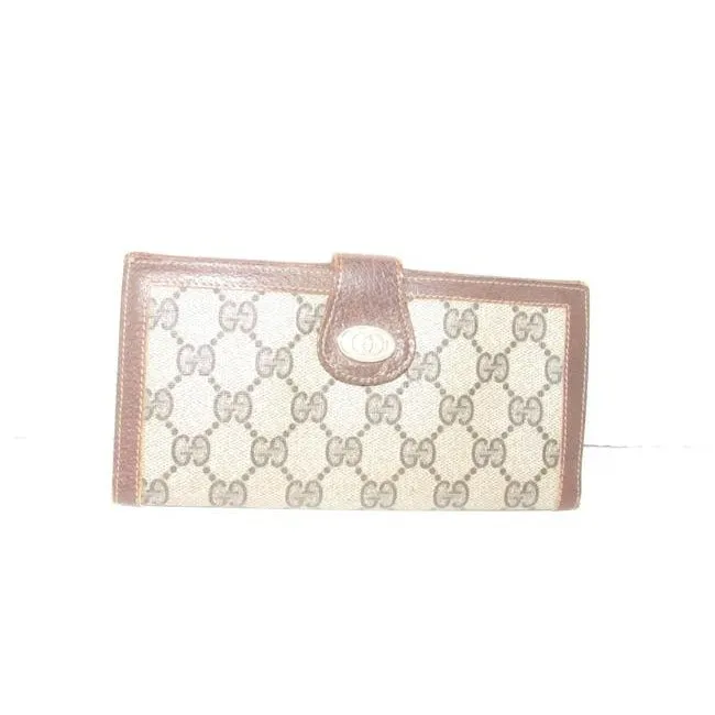 Gucci Brown Guccissima Print Xl Collection Leather Wallet