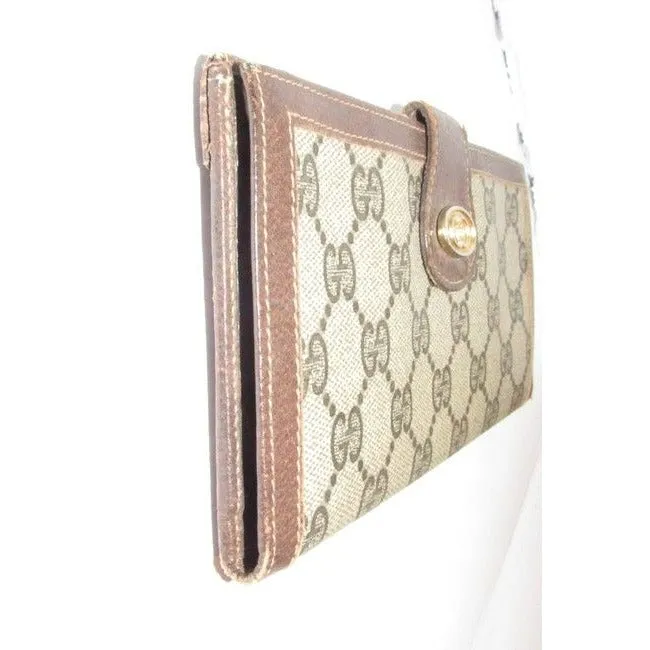 Gucci Brown Guccissima Print Xl Collection Leather Wallet