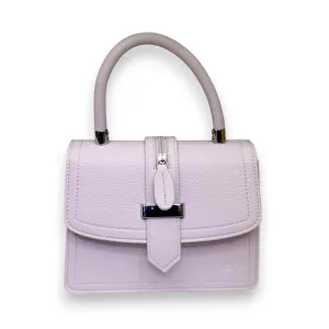 Leather Handbag with Zipper Center