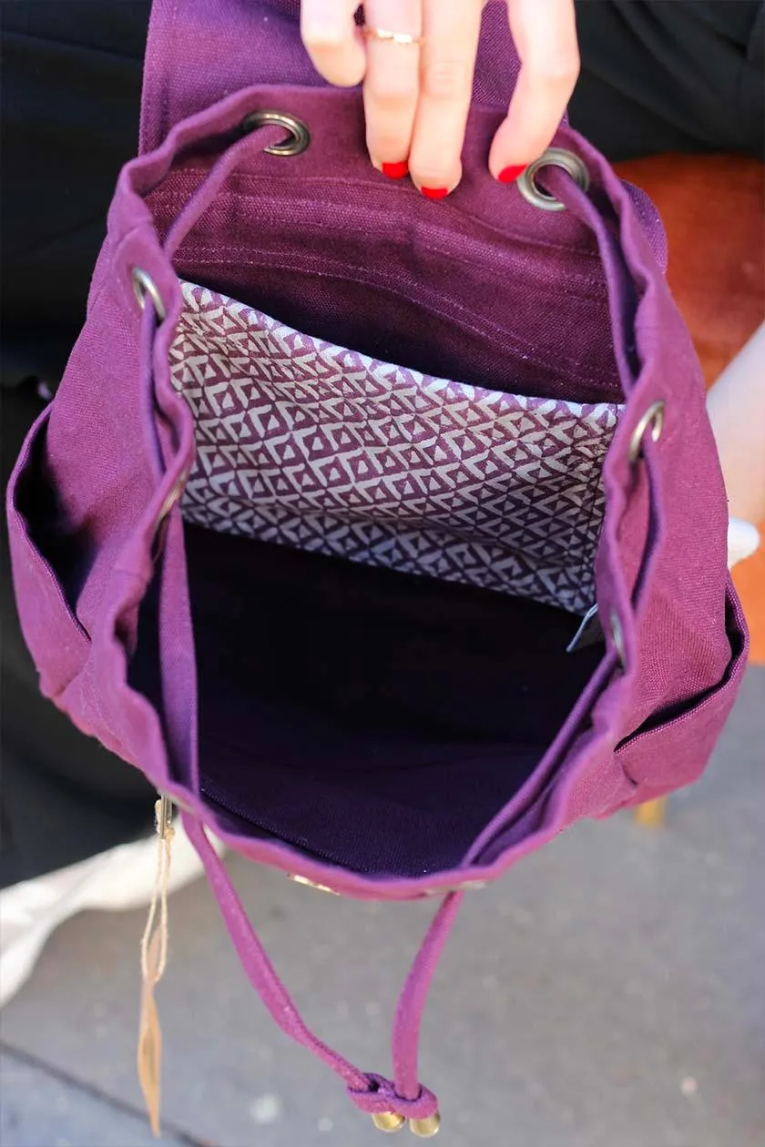 Mini sac à dos Eliot Prune