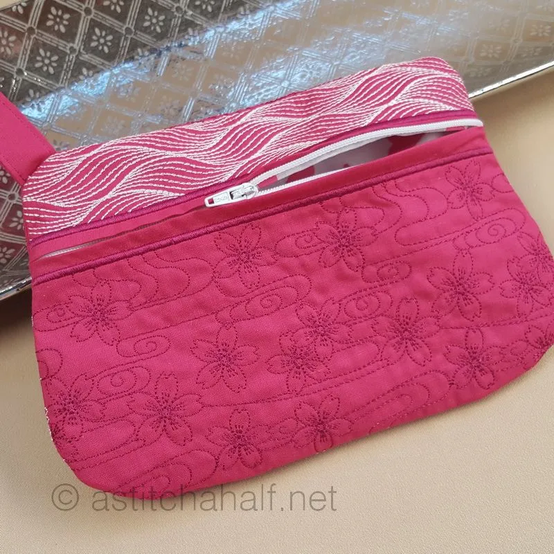 Sashiko Lily Waters Wrist Purse